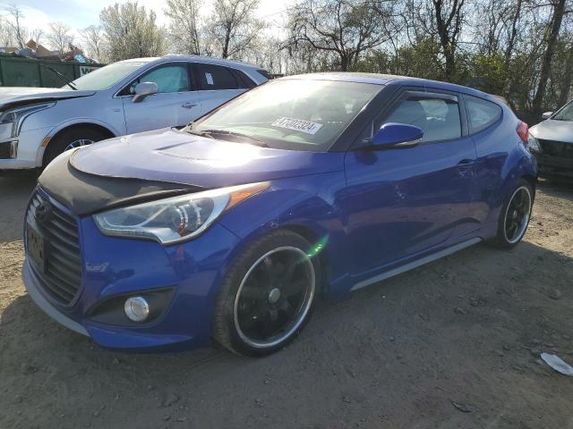 KMHTC6AE3DU100878 - 2013 HYUNDAI VELOSTER TURBO BLUE photo 1