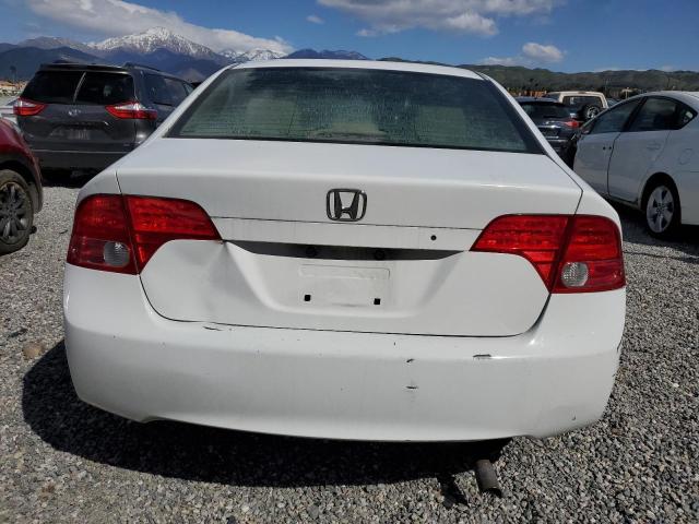 2HGFA16546H509997 - 2006 HONDA CIVIC LX WHITE photo 6