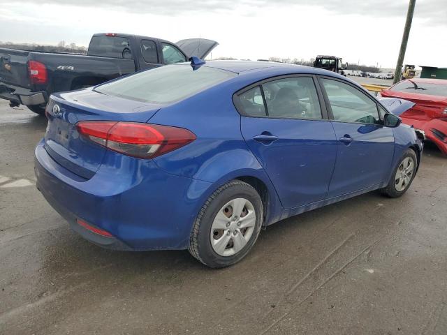 3KPFK4A79JE204831 - 2018 KIA FORTE LX BLUE photo 3