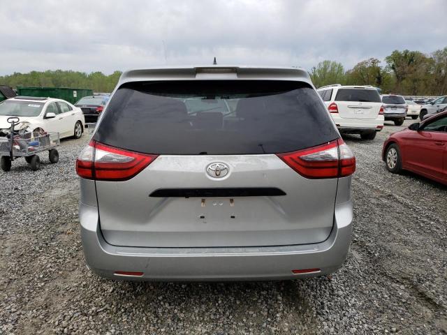 5TDZZ3DC0LS030264 - 2020 TOYOTA SIENNA L SILVER photo 6