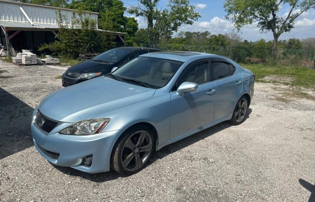 JTHBF5C24B5150165 - 2011 LEXUS IS 250 BLUE photo 2