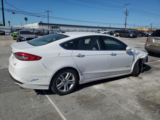 3FA6P0LUXJR204381 - 2018 FORD FUSION SE HYBRID WHITE photo 3