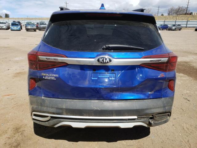 KNDEU2AA2M7129559 - 2021 KIA SELTOS S BLUE photo 6