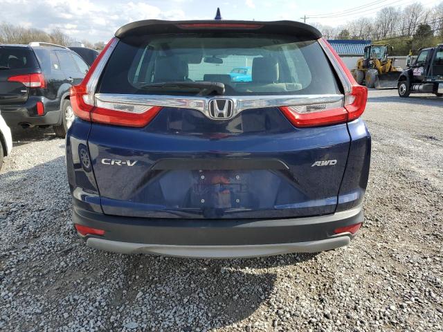 2HKRW6H33KH223436 - 2019 HONDA CR-V LX BLUE photo 6