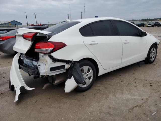 3KPFK4A73JE180283 - 2018 KIA FORTE LX WHITE photo 3