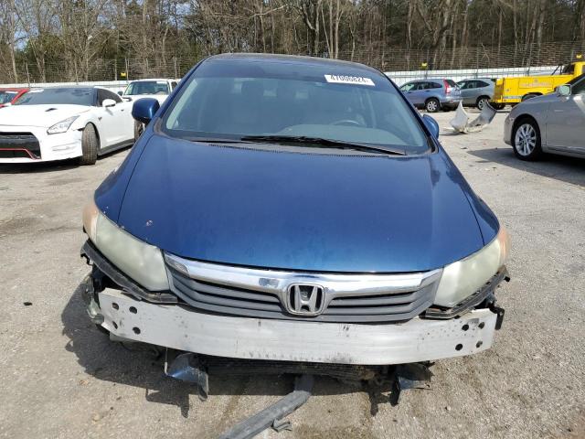 19XFB2F91CE328691 - 2012 HONDA CIVIC EXL ლურჯი ფოტო 5
