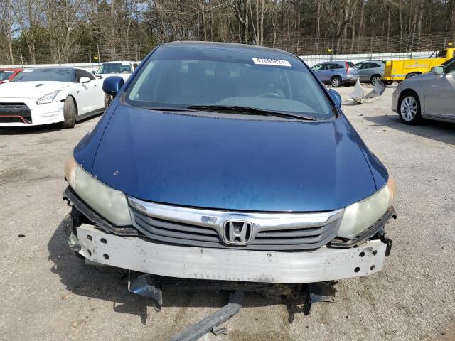 19XFB2F91CE328691 - 2012 HONDA CIVIC EXL BLUE photo 5