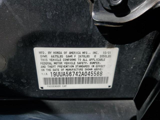 19UUA56742A045568 - 2002 ACURA 3.2TL GRAY photo 12