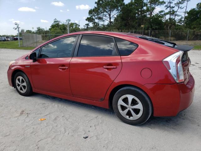 JTDKN3DUXD0344322 - 2013 TOYOTA PRIUS RED photo 2