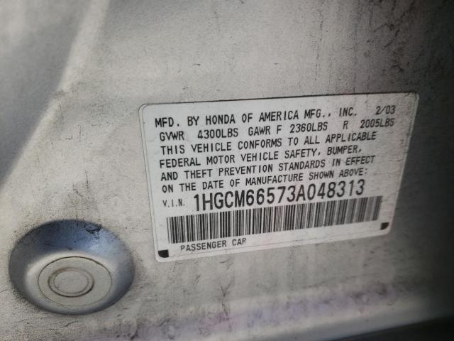 1HGCM66573A048313 - 2003 HONDA ACCORD EX SILVER photo 12