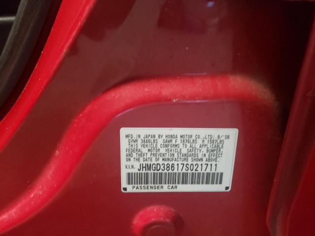 JHMGD38617S021711 - 2007 HONDA FIT S 红色 照片 13