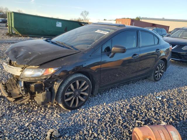 2HGFB2F91EH527281 - 2014 HONDA CIVIC EXL BROWN photo 1