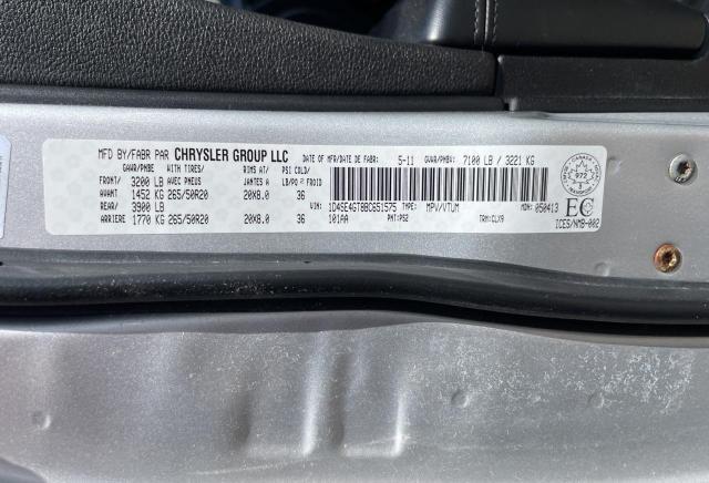 1D4SE4GT8BC651575 - 2011 DODGE DURANGO CREW SILVER photo 10