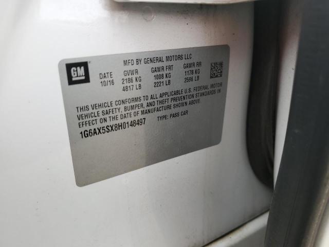 1G6AX5SX8H0148497 - 2017 CADILLAC CTS LUXURY WHITE photo 12