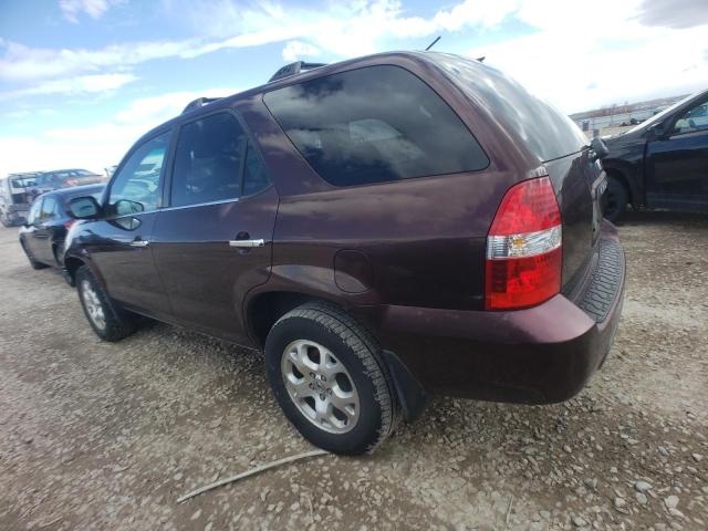 2HNYD186X1H506822 - 2001 ACURA MDX TOURING MAROON photo 2