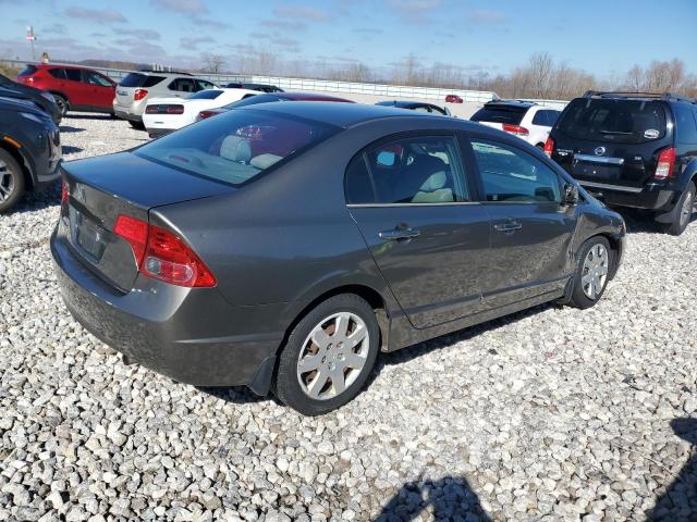 1HGFA16536L087062 - 2006 HONDA CIVIC LX GRAY photo 3