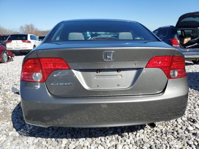 1HGFA16536L087062 - 2006 HONDA CIVIC LX GRAY photo 6