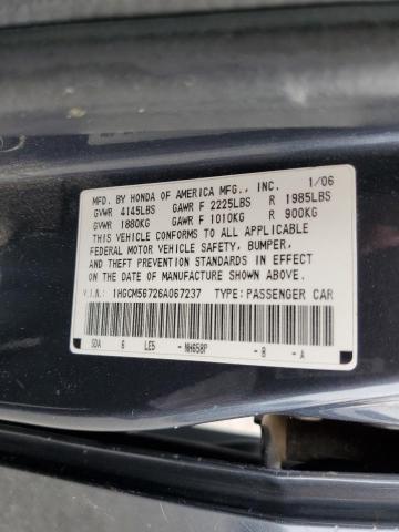 1HGCM56726A067237 - 2006 HONDA ACCORD EX GRAY photo 12