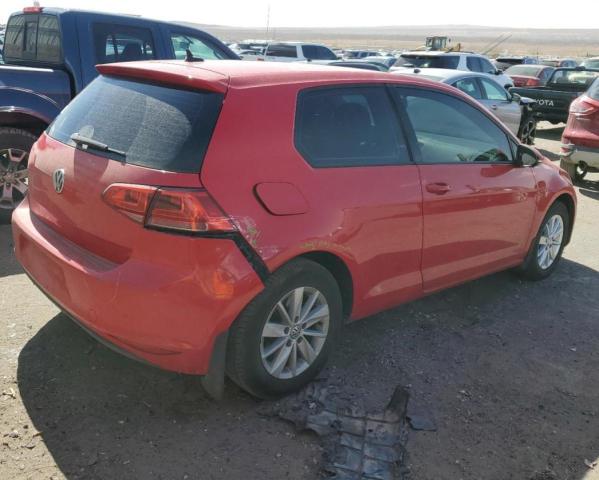3VW817AU9FM097776 - 2015 VOLKSWAGEN GOLF RED photo 3