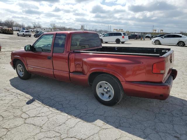 1GCCS19X9W8142077 - 1998 CHEVROLET S TRUCK S10 MAROON photo 2