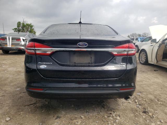 3FA6P0LU1JR190211 - 2018 FORD FUSION SE HYBRID BLACK photo 6