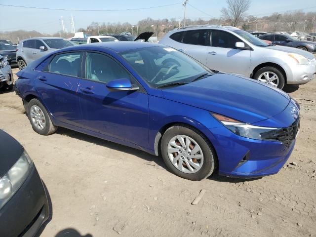 5NPLL4AG9MH014639 - 2021 HYUNDAI ELANTRA SE BLUE photo 4