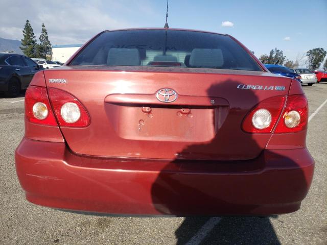 JTDBR32E370110396 - 2007 TOYOTA COROLLA CE RED photo 6