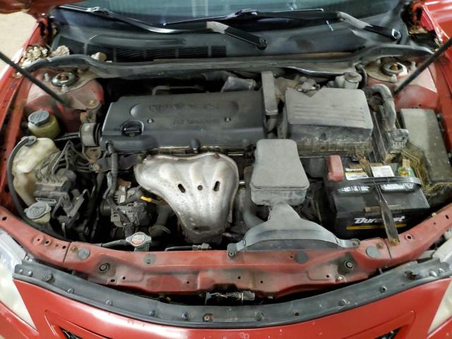 4T1BE46K87U071259 - 2007 TOYOTA CAMRY CE RED photo 11