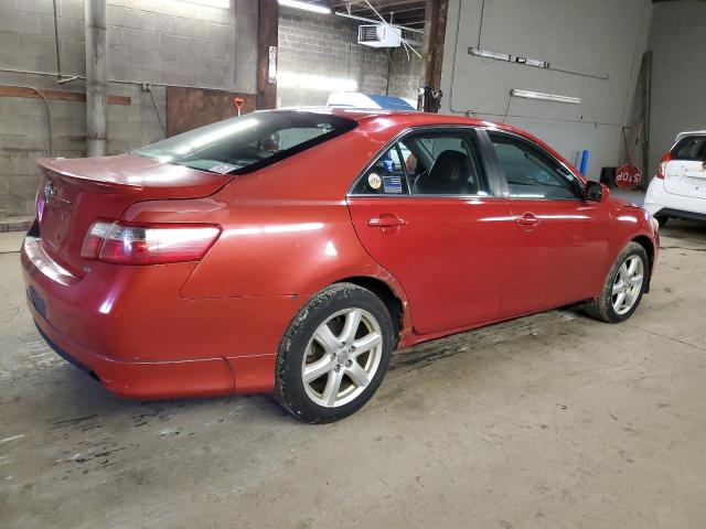 4T1BE46K87U071259 - 2007 TOYOTA CAMRY CE RED photo 3