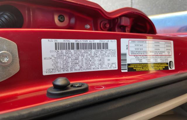 3TMJU62N27M033562 - 2007 TOYOTA TACOMA DOUBLE CAB PRERUNNER RED photo 10