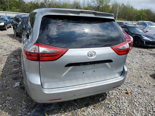 5TDZZ3DC9LS031509 - 2020 TOYOTA SIENNA L SILVER photo 6