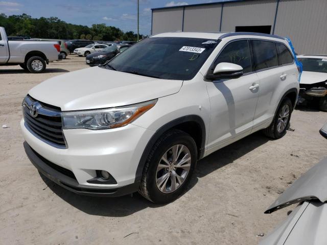 5TDKKRFHXFS103498 - 2015 TOYOTA HIGHLANDER XLE WHITE photo 1