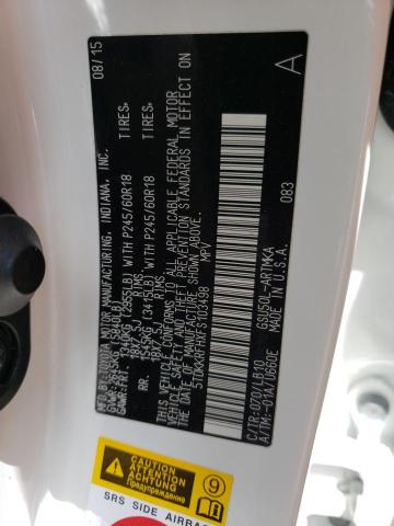 5TDKKRFHXFS103498 - 2015 TOYOTA HIGHLANDER XLE WHITE photo 13