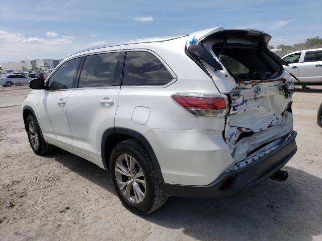 5TDKKRFHXFS103498 - 2015 TOYOTA HIGHLANDER XLE WHITE photo 2
