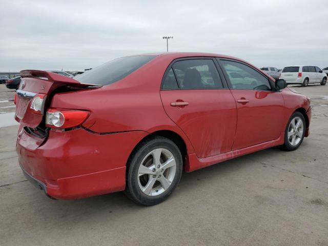 2T1BU4EE1BC754543 - 2011 TOYOTA COROLLA BASE RED photo 3