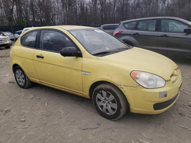 KMHCM36CX8U059576 - 2008 HYUNDAI ACCENT GS YELLOW photo 4