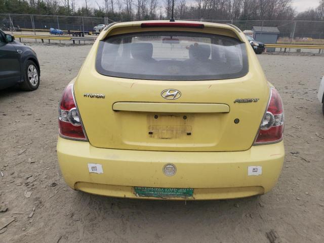 KMHCM36CX8U059576 - 2008 HYUNDAI ACCENT GS YELLOW photo 6