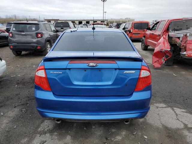 3FAHP0KC4BR195664 - 2011 FORD FUSION SPORT BLUE photo 6