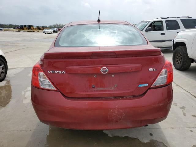 3N1CN7AP0EL801379 - 2014 NISSAN VERSA S RED photo 6