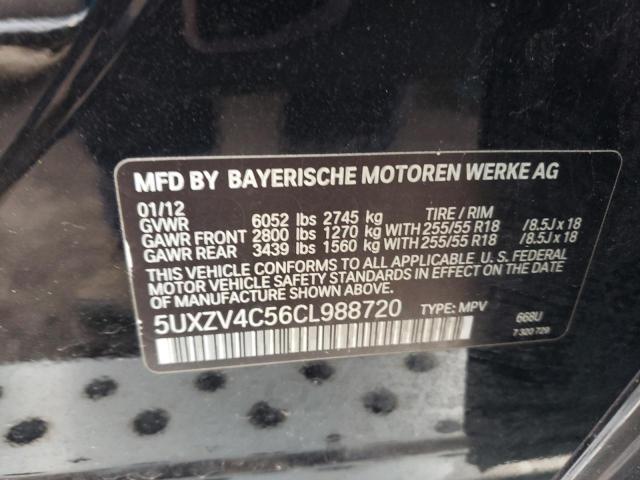 5UXZV4C56CL988720 - 2012 BMW X5 XDRIVE35I BLACK photo 13