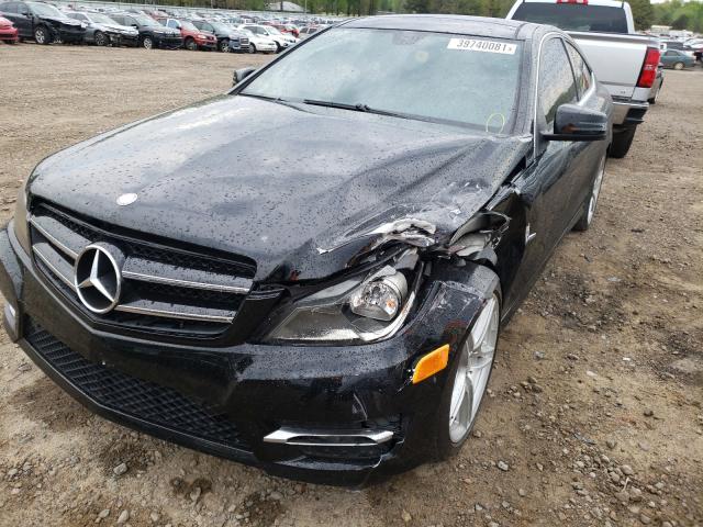 WDDGJ5HB1CF840388 - 2012 MERCEDES-BENZ C 350 BLACK photo 9