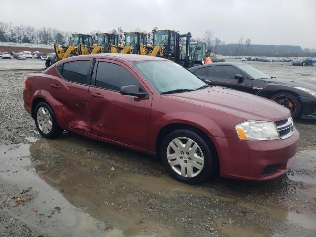 1C3CDZAB6EN189595 - 2014 DODGE AVENGER SE BURGUNDY photo 4