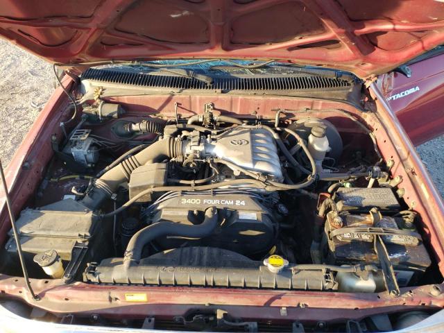 5TESN92N54Z366145 - 2004 TOYOTA TACOMA XTRACAB PRERUNNER წითელი ფოტო 11