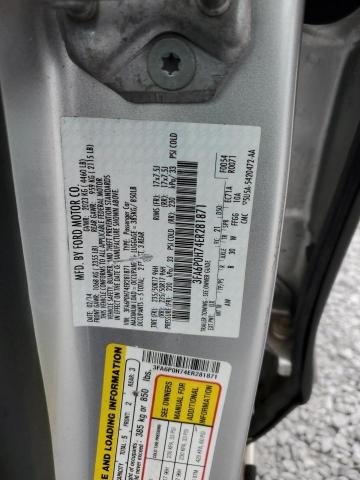 3FA6P0H74ER281871 - 2014 FORD FUSION SE SILVER photo 12