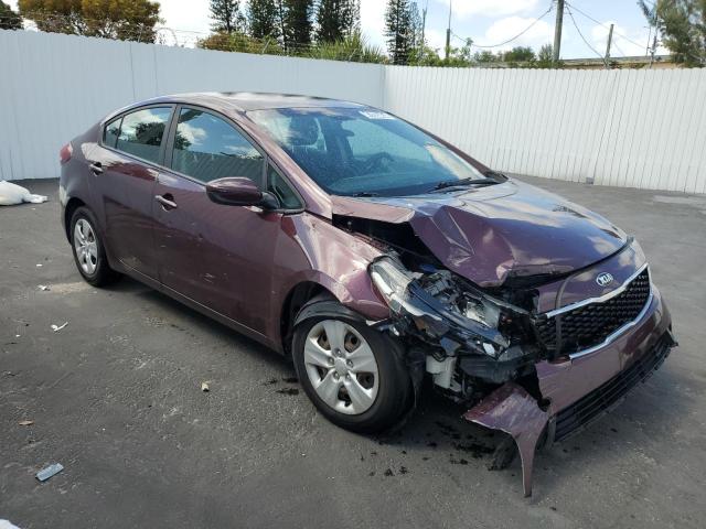 3KPFK4A76HE104230 - 2017 KIA FORTE LX BURGUNDY photo 4