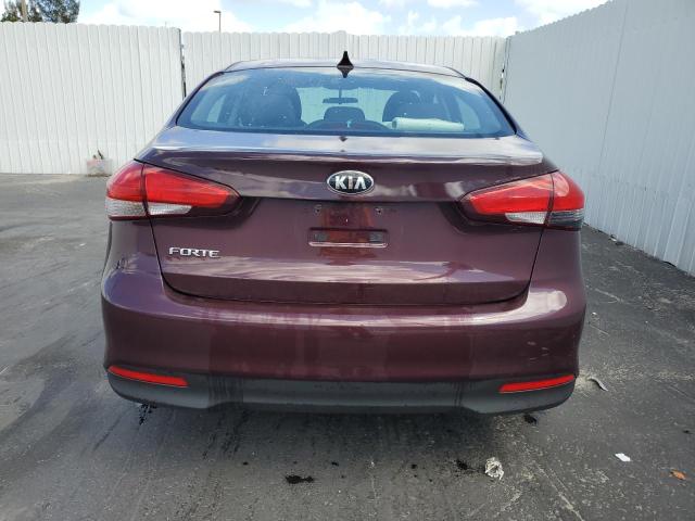 3KPFK4A76HE104230 - 2017 KIA FORTE LX BURGUNDY photo 6