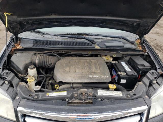 2C4RC1CG6CR169916 - 2012 CHRYSLER TOWN & COU TOURING L BLACK photo 12