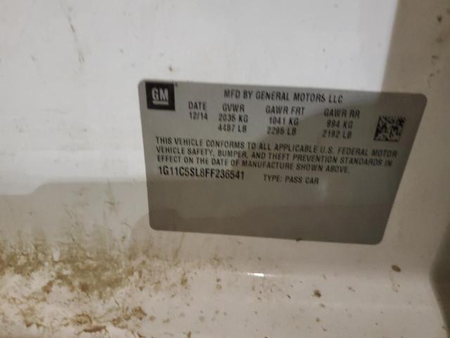 1G11C5SL8FF236541 - 2015 CHEVROLET MALIBU 1LT 白色 照片 12