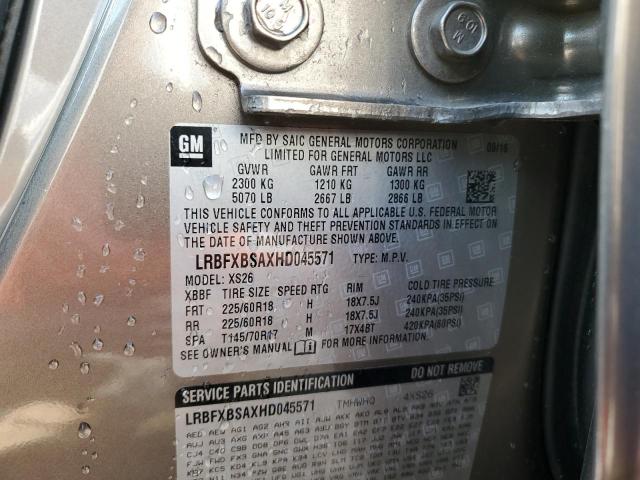 LRBFXBSAXHD045571 - 2017 BUICK ENVISION ESSENCE Թուխ լուսանկար 13