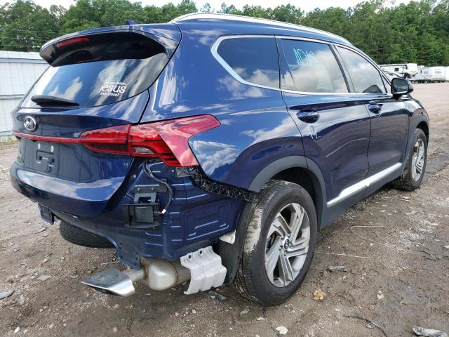 5NMS24AJ7MH330760 - 2021 HYUNDAI SANTA FE SEL BLUE photo 4